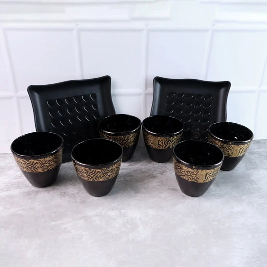 2 Bowl 6 Glass Snake Set ( 8 Pc Set )