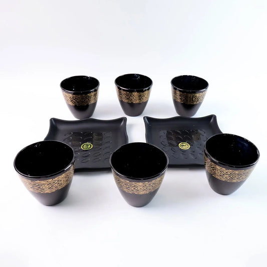 2 Bowl  6 Glass Snake Set ( 8 Pc Set )